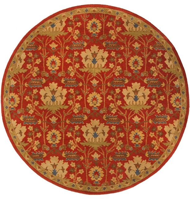 Traditional Area Rug Round 4' Corinne Collection
