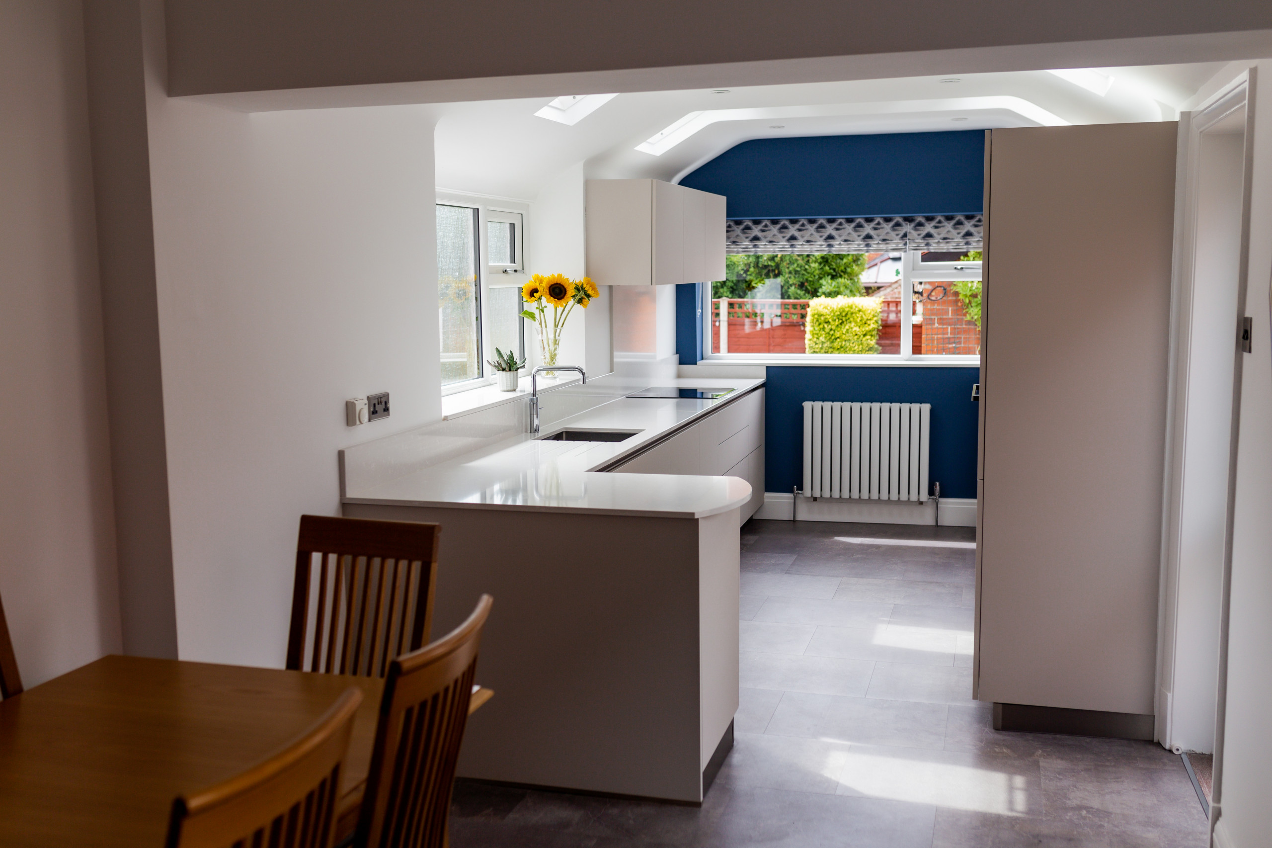 Adding natural light to a kitchen with roof windows
