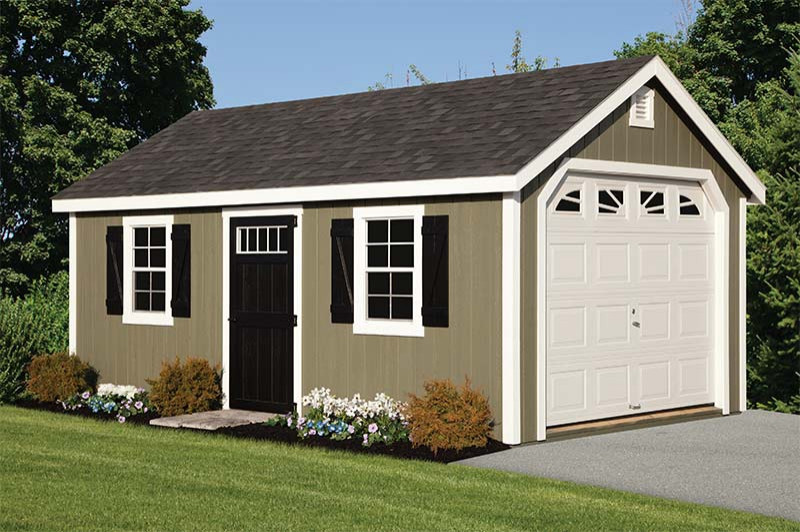 This is an example of a traditional garage in Philadelphia.