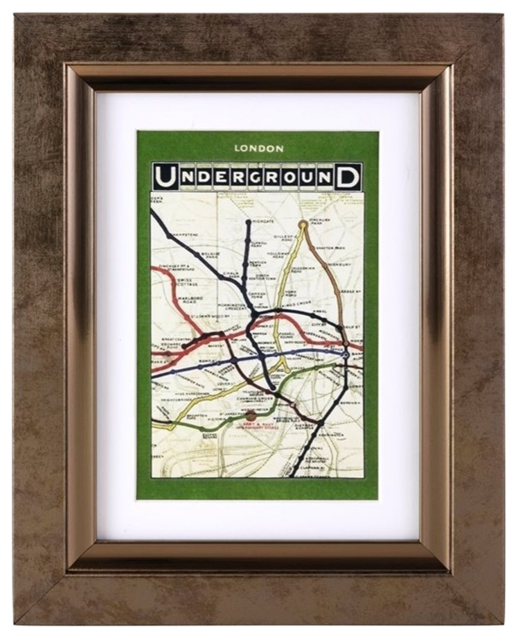 Pemberly Row Bristol Lewis Frame 5x7'' Bronze Plastic Transitional