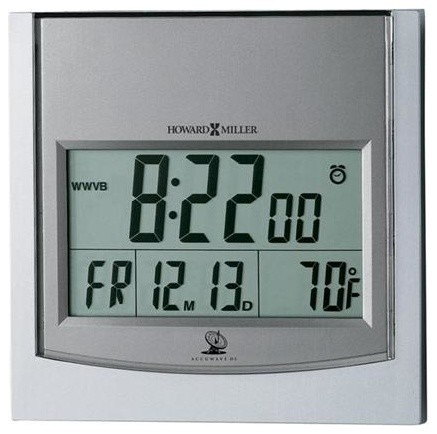 Techtime I  Radio Controlled Clock, Large 1.25" Numerals Display, Temperature Di