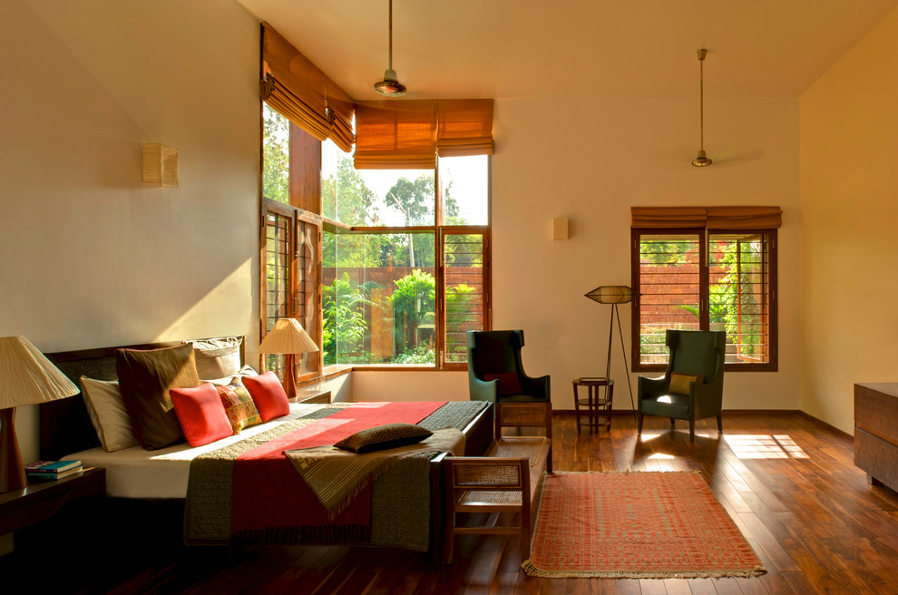 Tropical bedroom in Bengaluru.