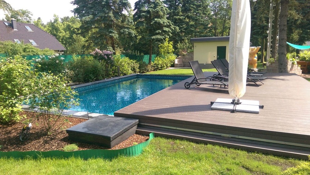 Inspiration for a contemporary rectangular lap pool in Berlin.