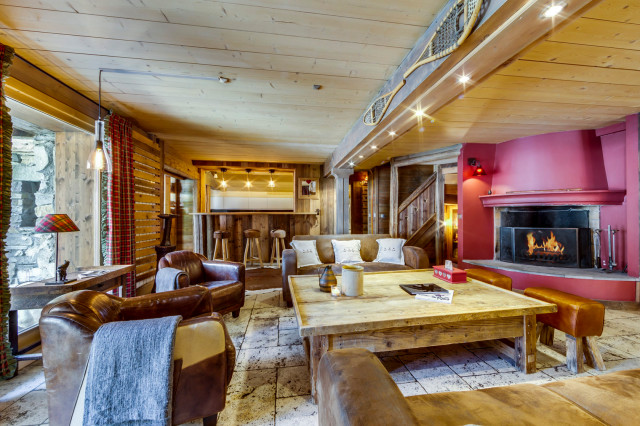 R&eacute;novation compl&egrave;te d'un chalet &agrave; Val d'Is&egrave;re rustic-living-room