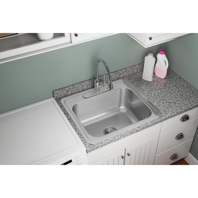 DCR252210 Pursuit Stainless Steel 25" x 22" Dropin Laundry Sink