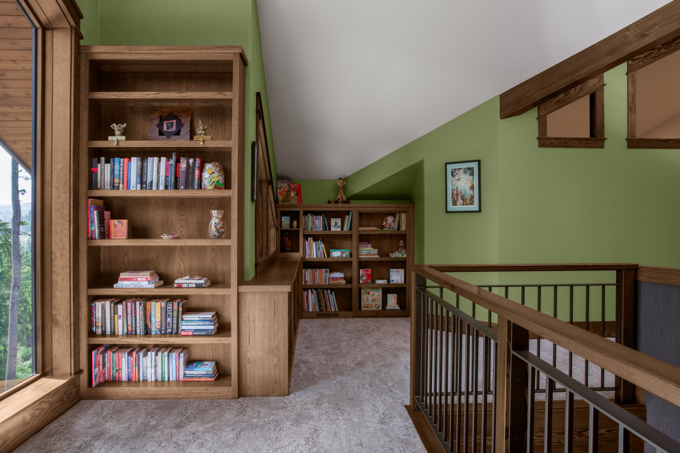 Santiam Canyon New Construction- Library Loft - Craftsman - Hall ...