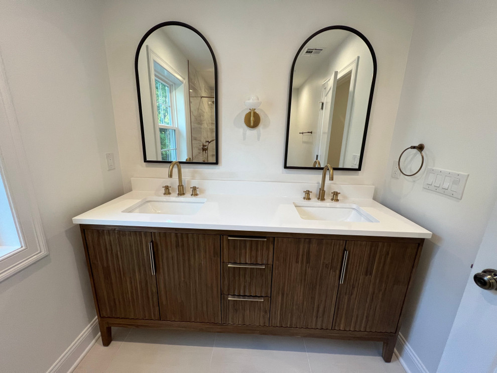 Teaneck Double Vanity Bathroom Remodel | WA Construct