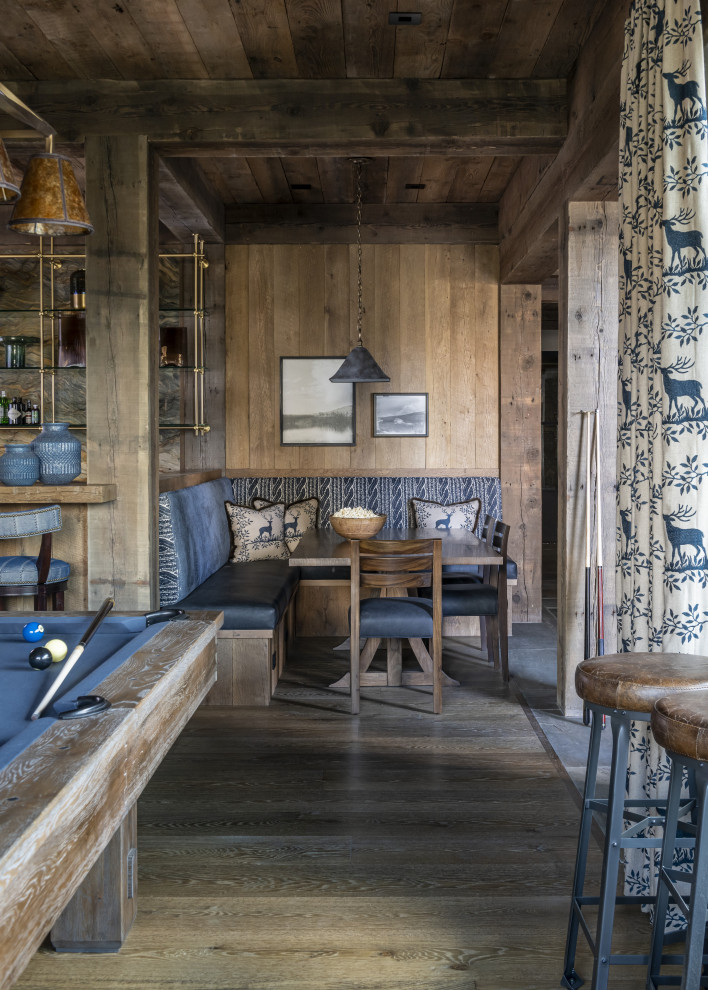 Example of a mountain style family room design in Philadelphia