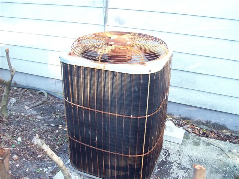 Rust on Grille of Outside Condenser Unit (photos)