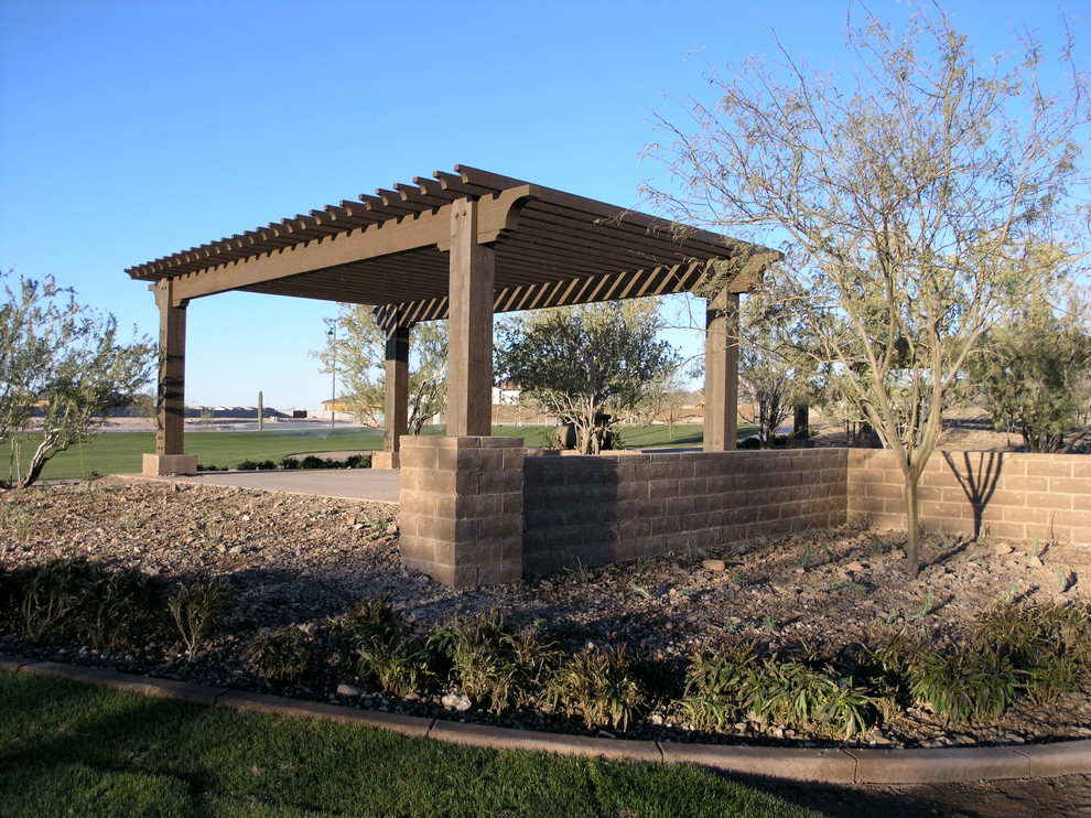 This is an example of a transitional patio in Phoenix.