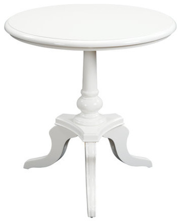 Sterling Industries White Chapel 24" Round Table, Gloss White