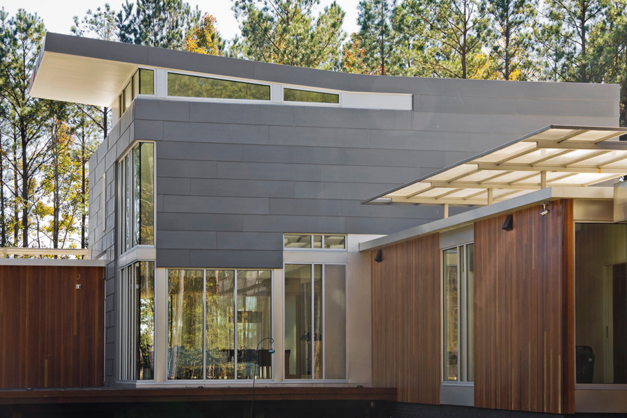 Photo of a contemporary exterior in Raleigh.