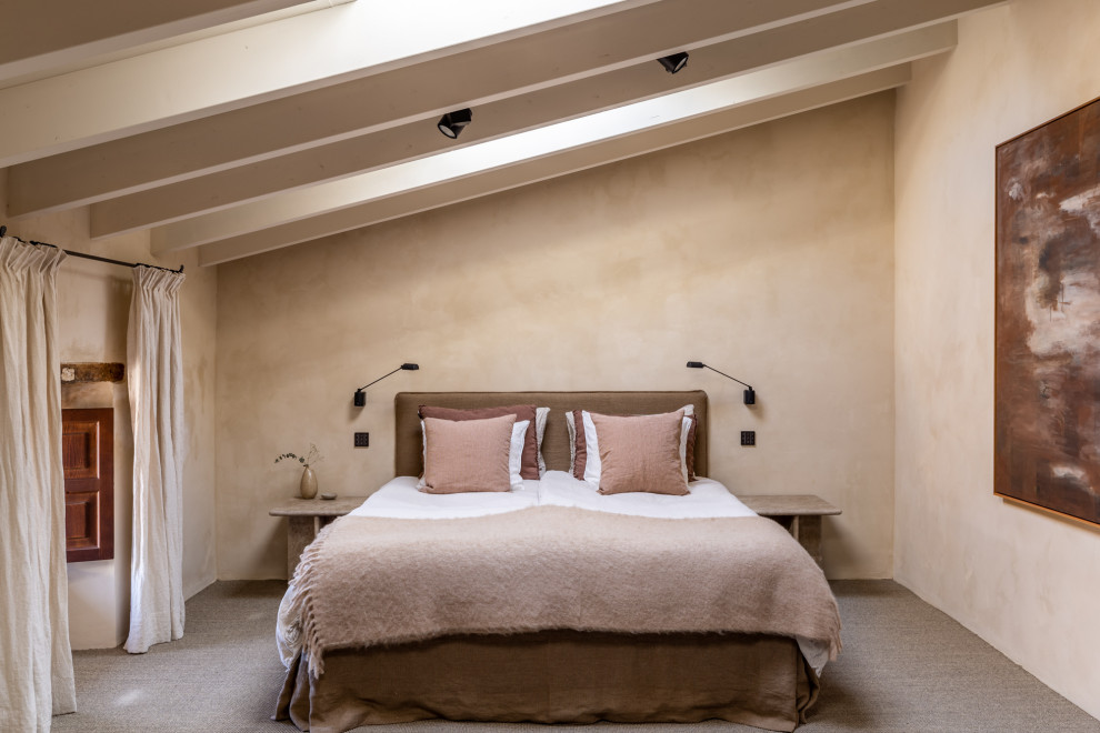 Example of a tuscan bedroom design in Other