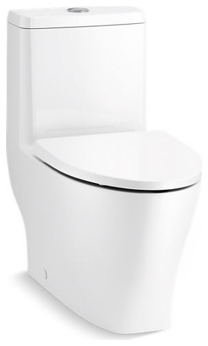 Kohler Reach Curv 1-Piece Elongated Dual-Flush Toilet, White