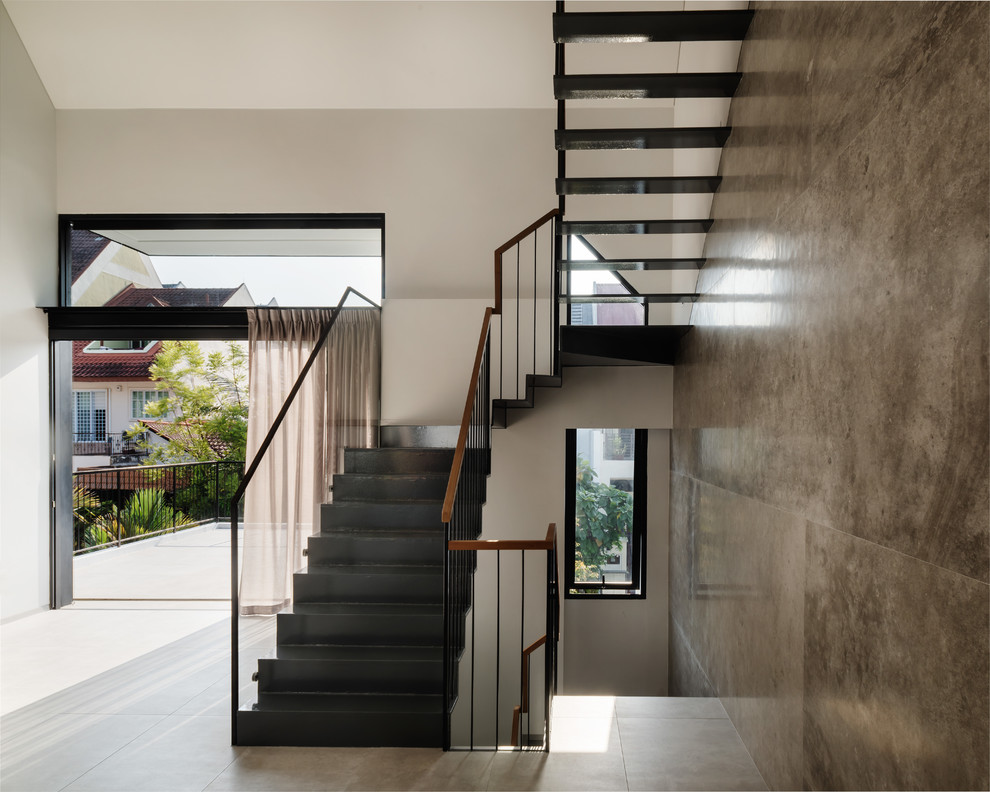 Photo of a contemporary staircase in Singapore.
