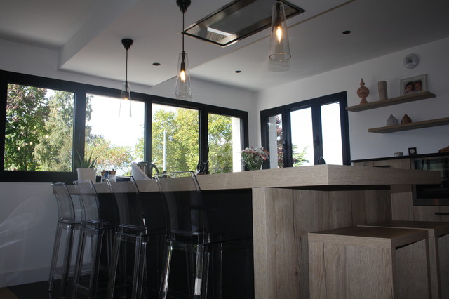 Cuisine Bois/Granit industrial-kueche