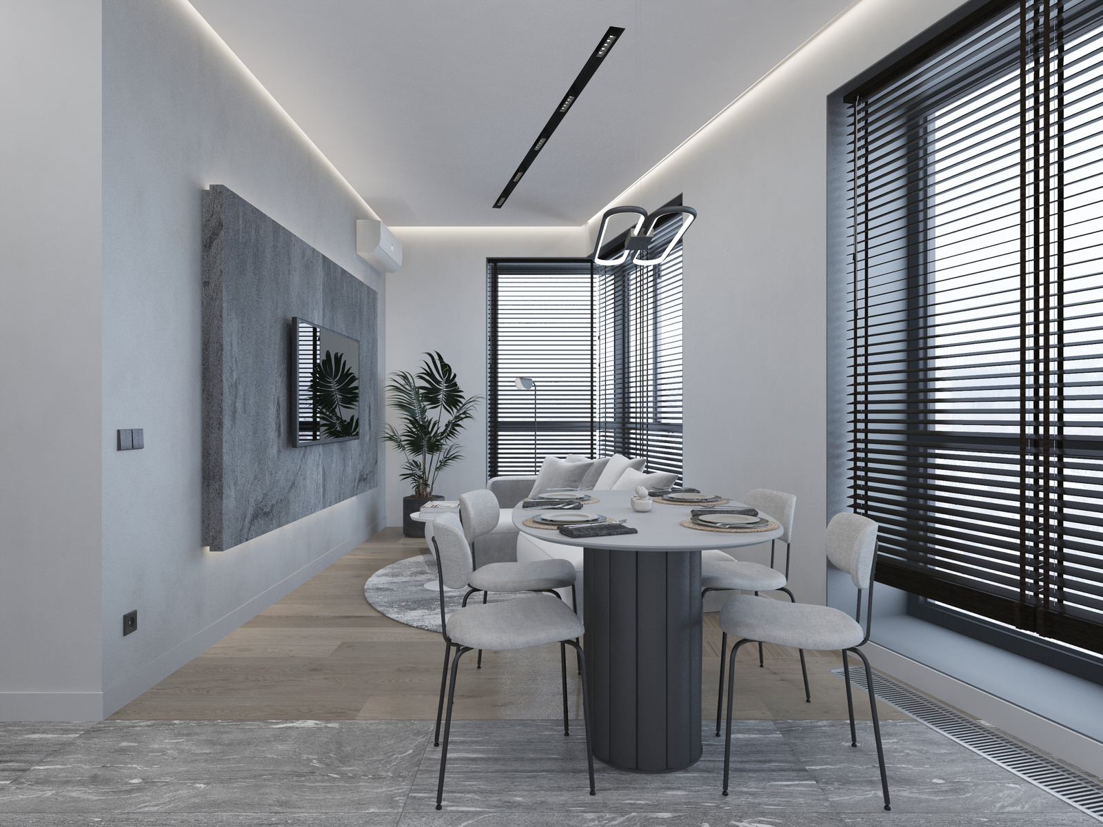 Минимализм для молодой семьи в ЖК Wellton Towers, г. Москва