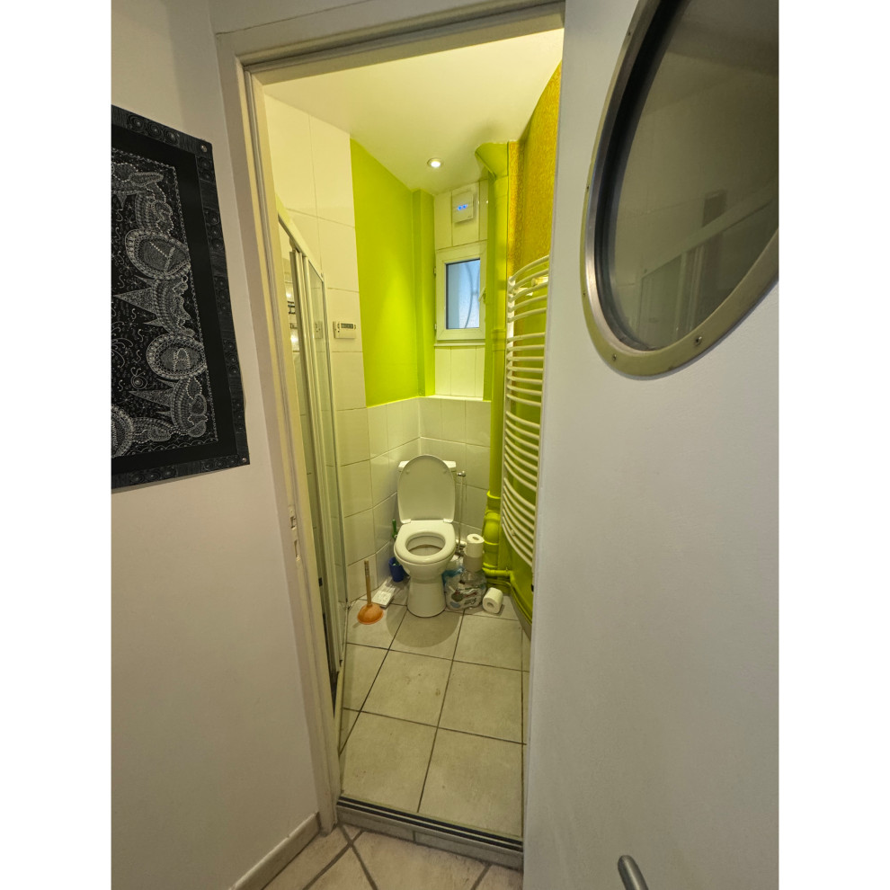 Projet Château-Landon, rénovation d'une cuisine, entrée & salle de bain.