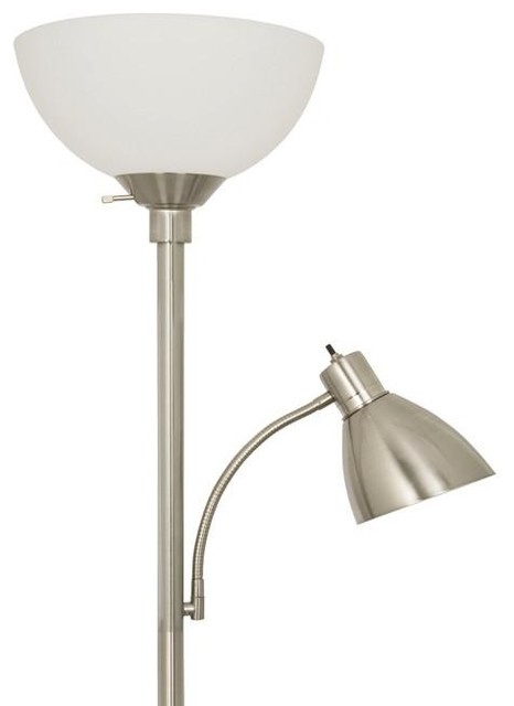 Light Accents 150w Metal Floor Lamp, Floor Lamp With Side Reading Light