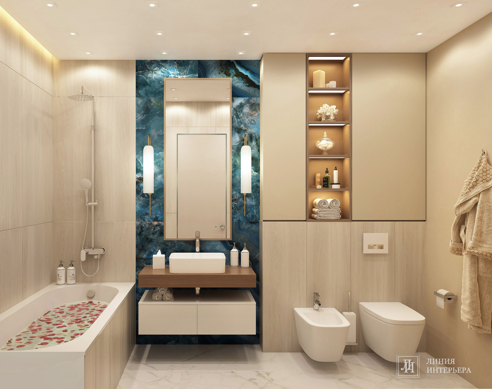 Дизайн интерьера 3-х комнатной квартиры в ЖК Триколор