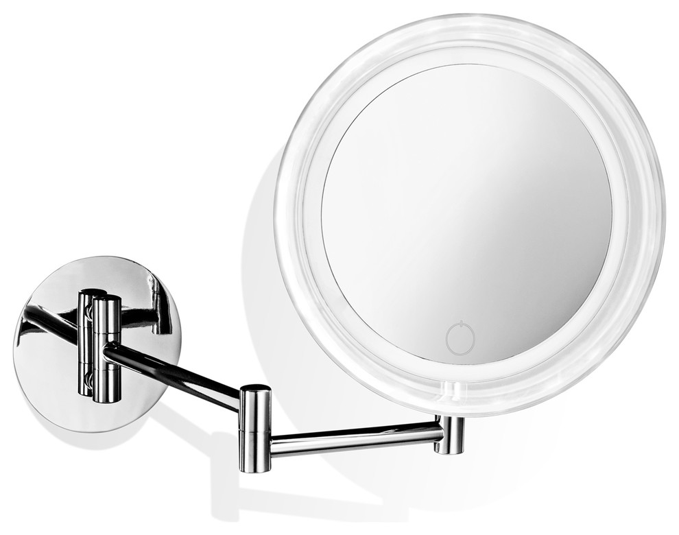 Smile 717T HardWired Wall Mounted 5x Magnifying Mirror With Dimmable LED Light Contemporary
