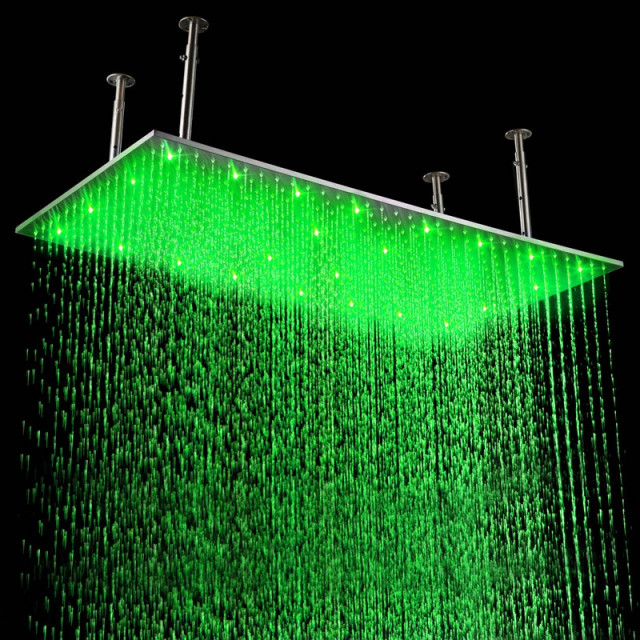20"x40" Ceiling Mounted Rain Shower Head Luxurious Stainless Steel ...