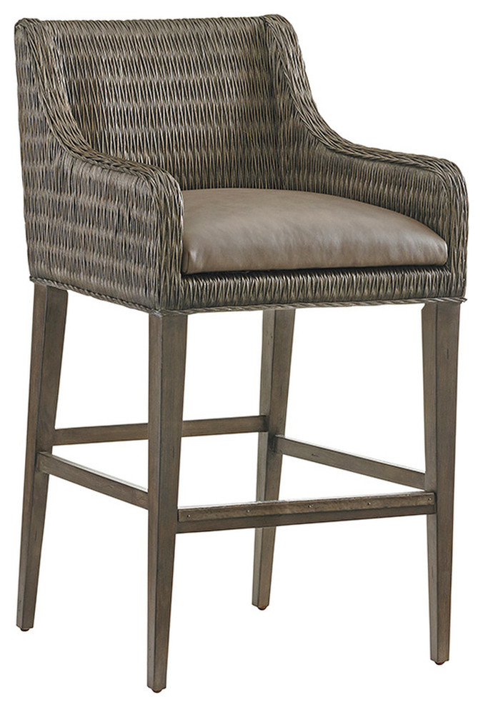 Tommy Bahama Cypress Point Turner Woven Bar Stool, Set of 2