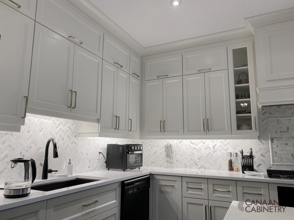 Inspiration for a transitional home design remodel in Toronto