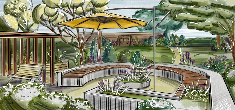 Скетч визуализация ландшафта