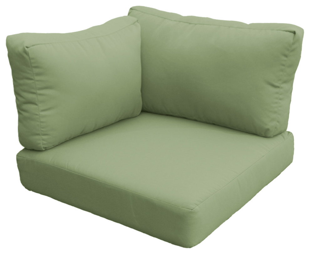 Covers for LowBack Corner Chair Cushions 6" Thick, Contemporary Outdoor Cushions And