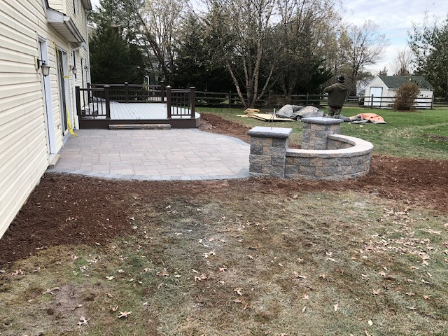 Interlocking Concrete Patio/Composite Deck