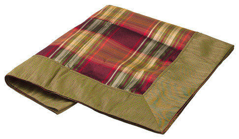 Silk Plants Direct Plaid Overlay, Pack of 4