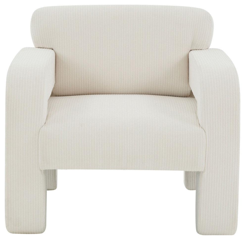 Couture Petey Corduroy Accent Chair, N/A Transitional Armchairs