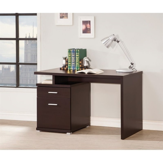 Coaster Irving 2Drawer Contemporary Wood Office Desk with