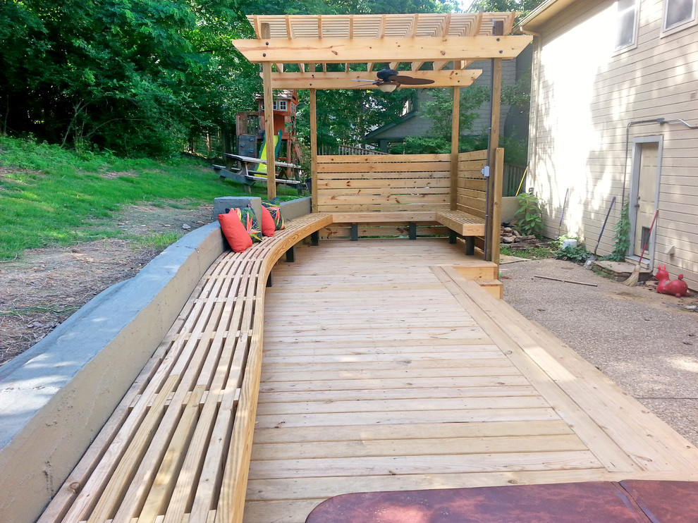 Deck - large backyard deck idea with a pergola