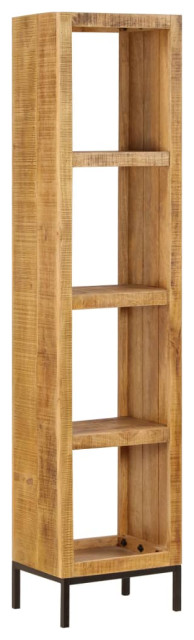 vidaXL Solid Mango Wood Bookshelf Bookcase Display Stand Storage Organizer