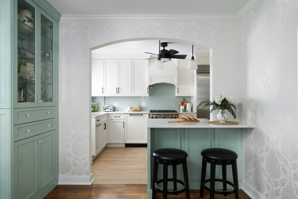 Inspiration for a transitional kitchen remodel in Chicago