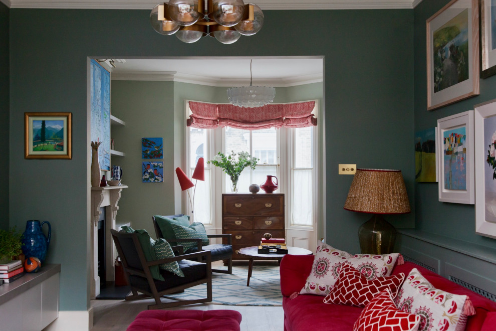 Inspiration for a large eclectic living room in London.