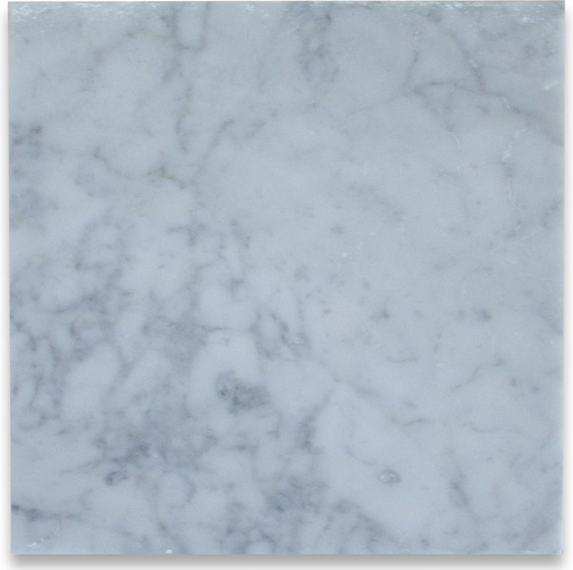 12 X12 Carrara White Marble Tile Honed Italian Bianco Carrera Set 12 X12 Carrara White Marble Tile Honed Italian Bianco Carrera