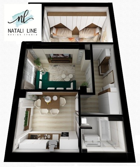 Двухкомнатная квартира 63,2 кв.м. ЖК Ньютон