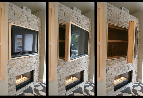 Tv - Fireplace - Built In Wall Units (Stackstone Ideas)