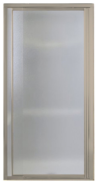 Sterling Vista Pivot Ii Framed Pivot Shower Door Nickel With Pebbled Glass