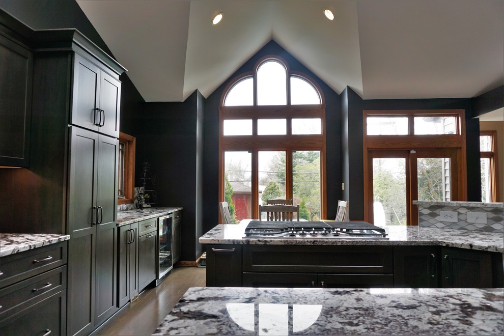 Example of a transitional home design design in New York