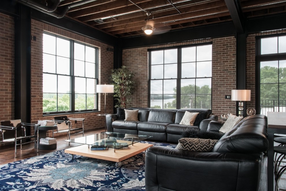 Photo of an industrial living room in St Louis.