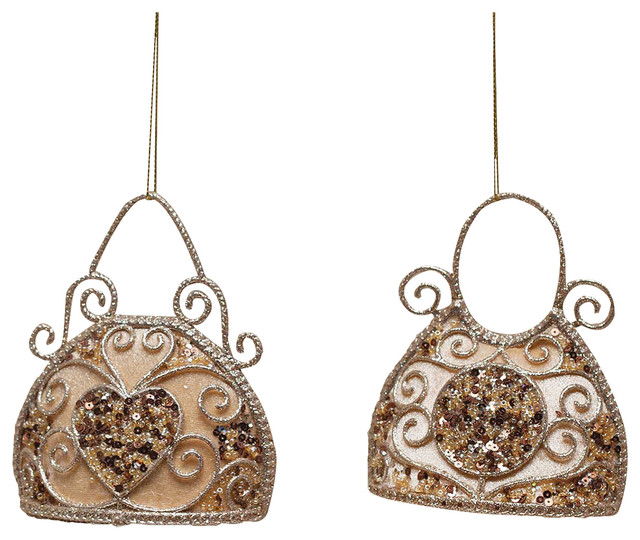 sparkle jewel purse ornament set of 2 christmas sparkle jewel purse ornament set of 2 christmas