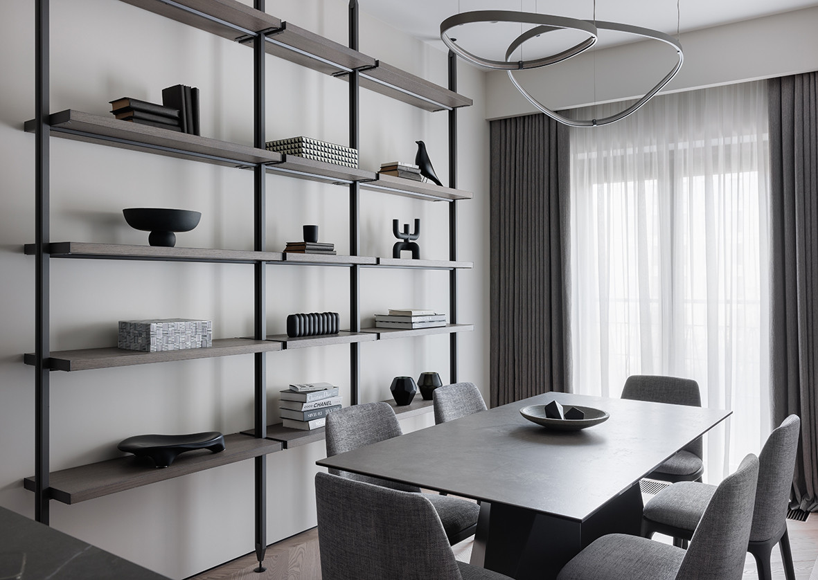 Монохромная квартира 90 м2 в центре Москвы