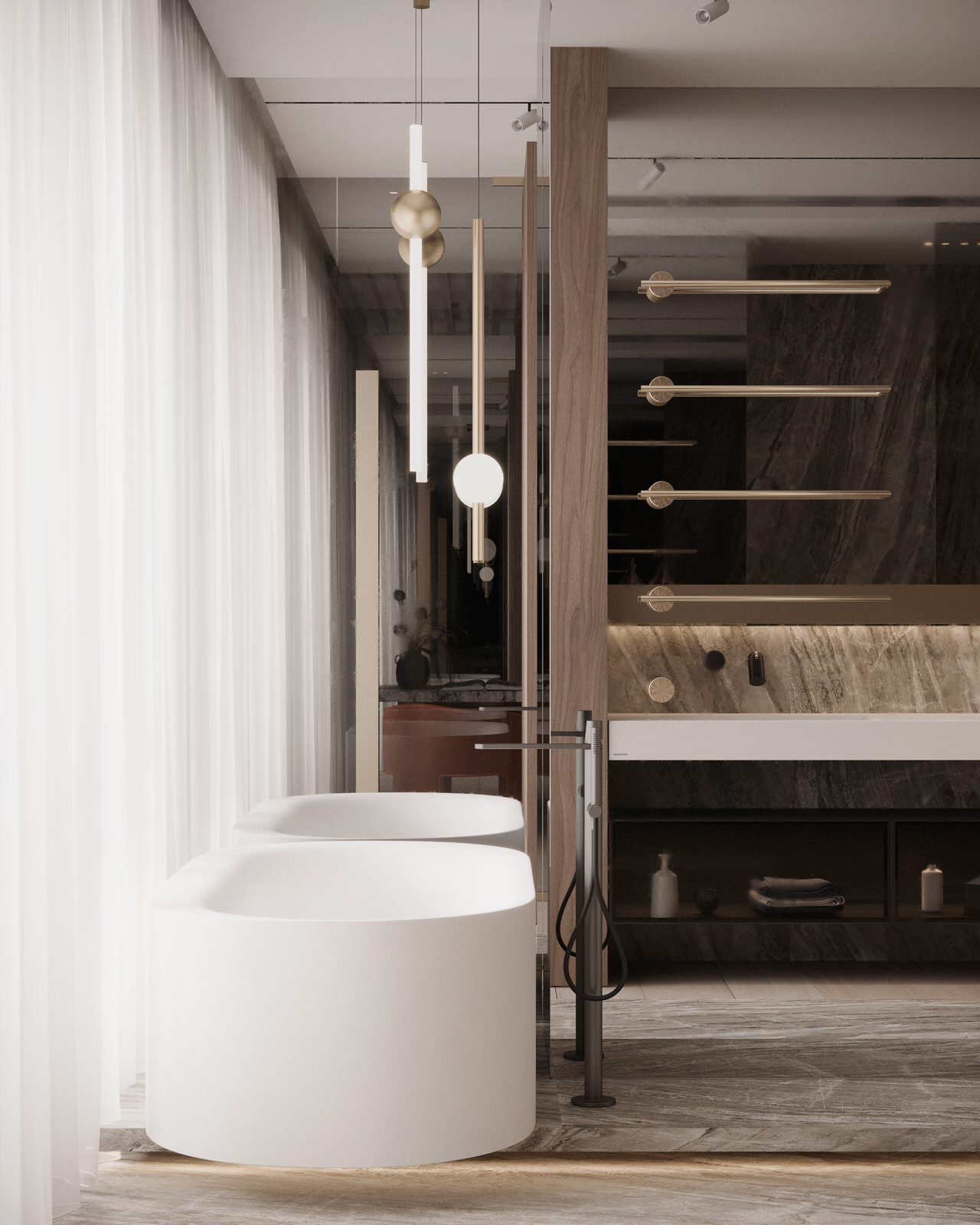 Modern megalopolis apartment