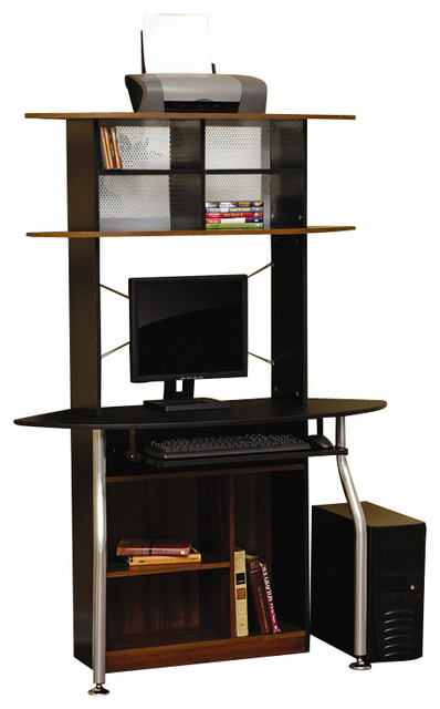 Studio RTA Corner Computer Desk in Black and Maple