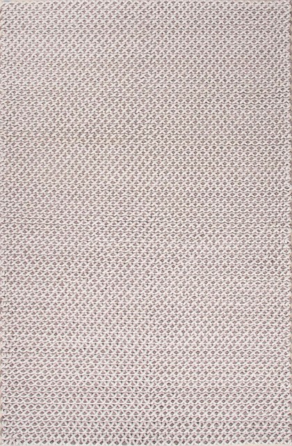Handmade Textured Wool Gray/Area Rug (8 x 10)