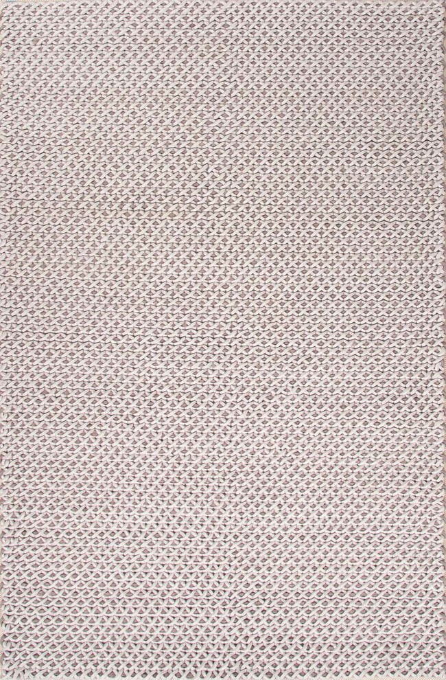 Handmade Textured Wool Gray/Area Rug (8 x 10)